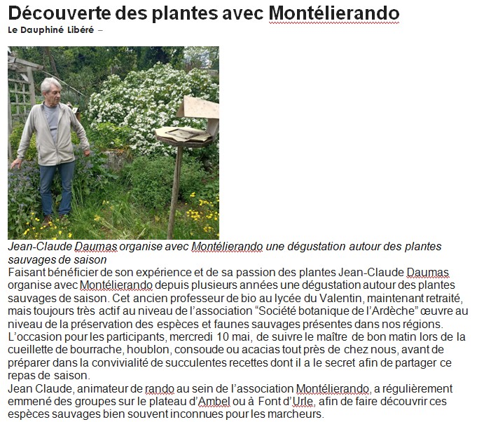 Decouverte des plantes montelierando